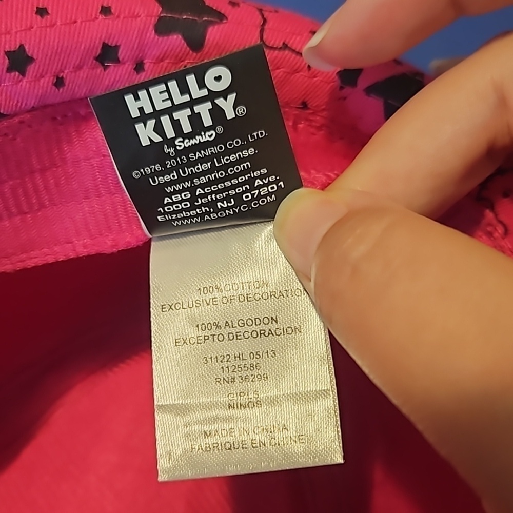 Hello Kitty by Sanrio Pink Black Sequin Fedora Hat EUC - Picture 6 of 6